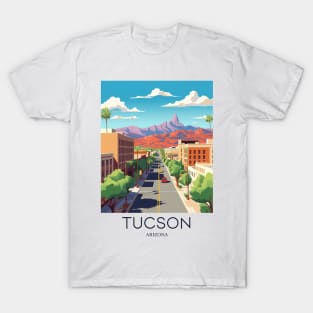 A Pop Art Travel Print of Tucson - Arizona - US T-Shirt